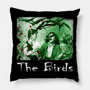 Winged Menace The Birds Feathered Fiends T-Shirt Pillow