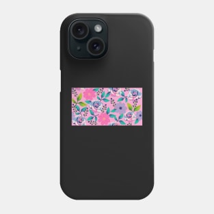 Bright Florals on Pink Phone Case