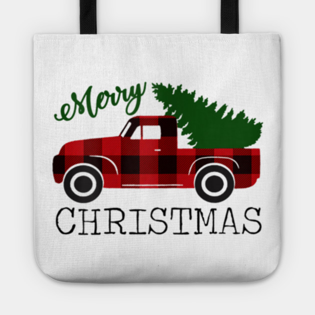 Xmas Gift Merry Christmas Red Truck Merry Christmas Tote Teepublic