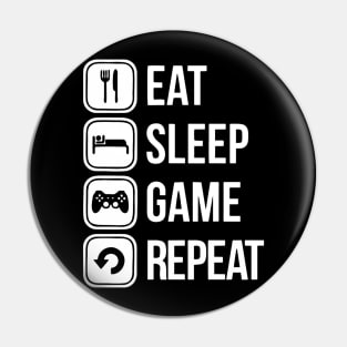 Eat sleep GAME repeat Pin