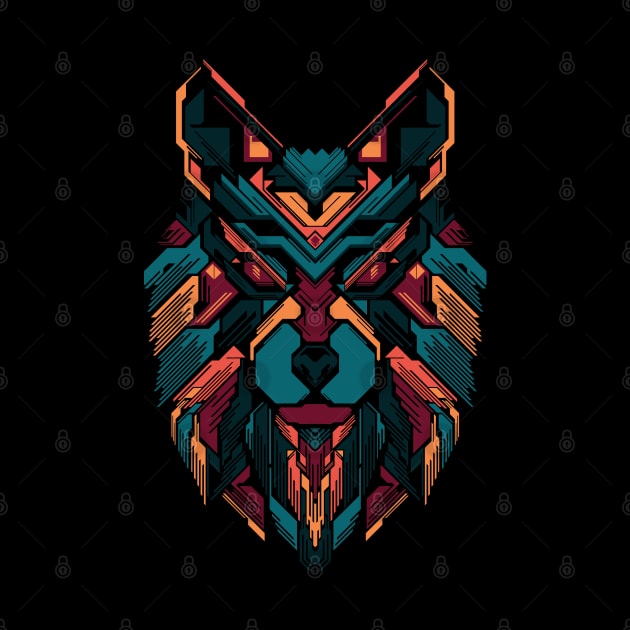 Wolf lines colorful by Tuye Project