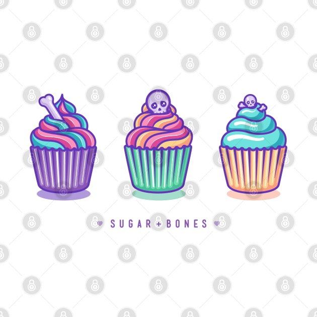 Three creepy cupcakes by Sugar & Bones