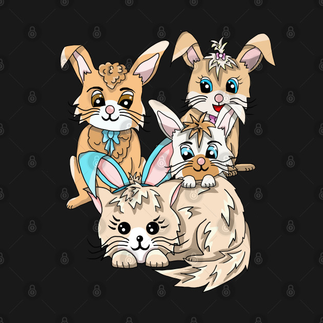 Discover Cute Kitty Cat Pretending to be a Bunny - Bunnies - T-Shirt