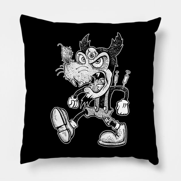 Devil Rat Mickey Pillow by rossradiation