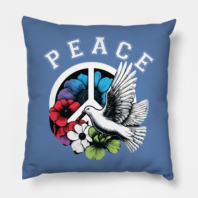 Israeli-Palestinian peace and love Pillow by whatyouareisbeautiful