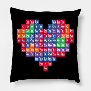 periodic table heart Pillow