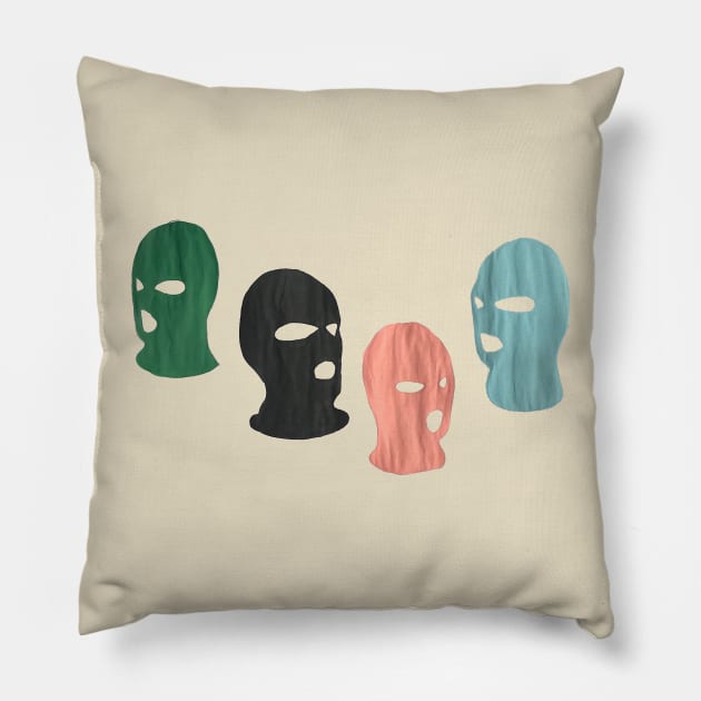 Robber Mask Pillow by  finitojuarez