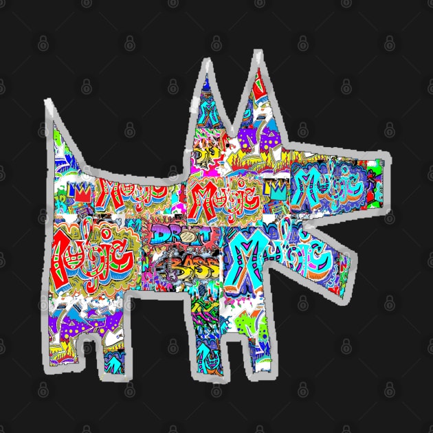 Dog Puppy Graffiti Urban Pop by LowEndGraphics