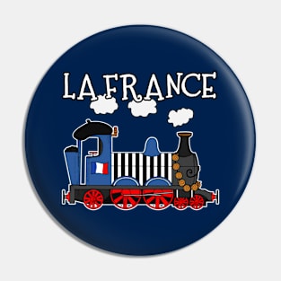 France Steam Train French Flag Pin