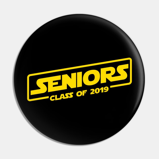 Seniors Class of 2019 Space Movie Logo Design Pin by Brobocop