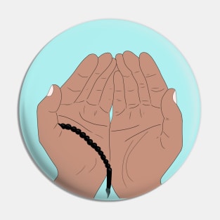 Dua Hands with Tasbih - Islamic Prayer Hands - Islamic Duas Pin