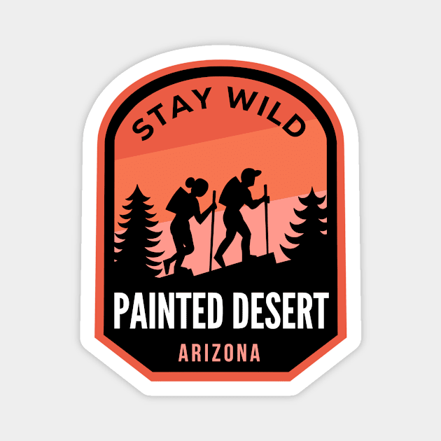 Painted Desert Arizona Hiking in Nature Magnet by HalpinDesign