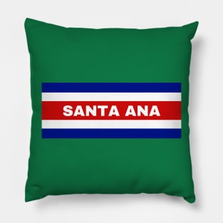 Santa Ana City in Costa Rican Flag Colors Pillow