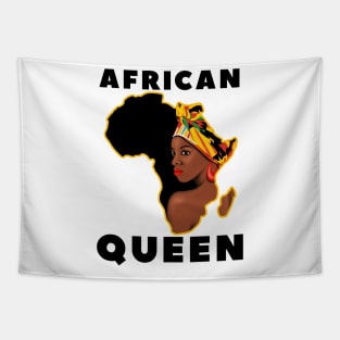 African Queen Melanin Afro Black History Tapestry