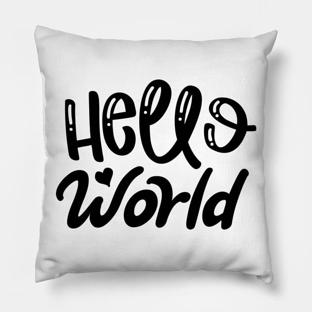 Hello World Pillow by Sohidul Islam