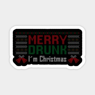 Merry Drunk - IM Christmas Knit Design Magnet