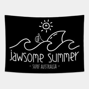 Jawsome Summer Surf Australia - Funny surfing Design Tapestry