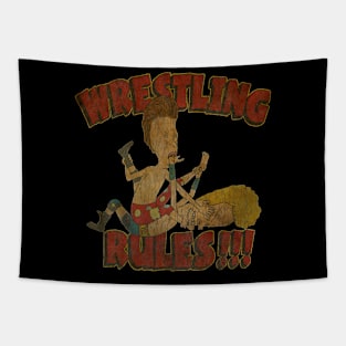Wrestling Rules !! Beavis And Butt Head Tapestry