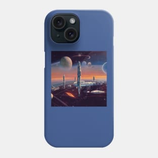 Interplanetary Spaceport Phone Case