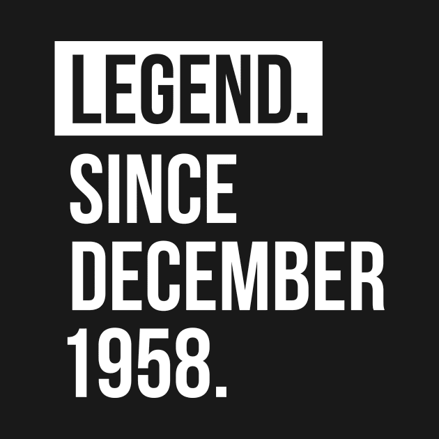 Legend since December 1958 by hoopoe