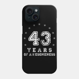 Vintage 43 years of awesomeness Phone Case
