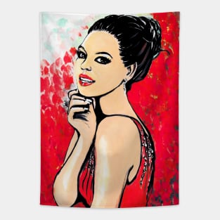 Woman in red Tapestry