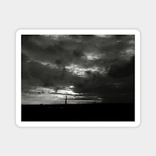 The dark late evening Sky at Thornham Staithe, Norfolk, UK Magnet