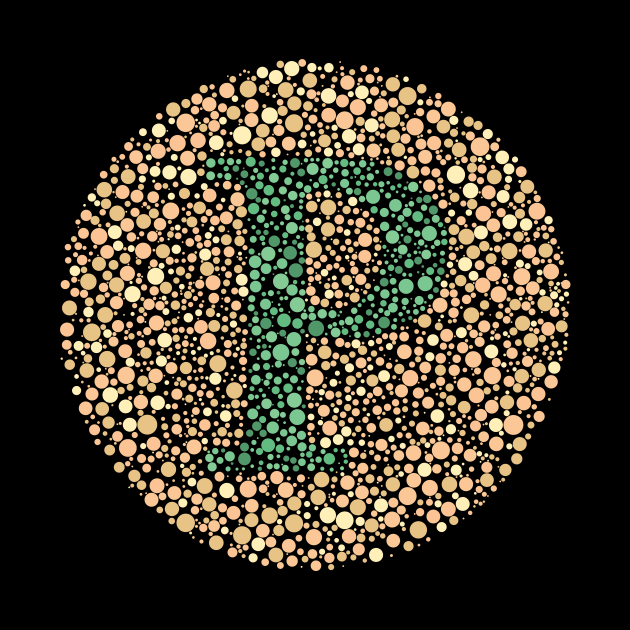 Letter P Ishihara Test by CorneaDesigns