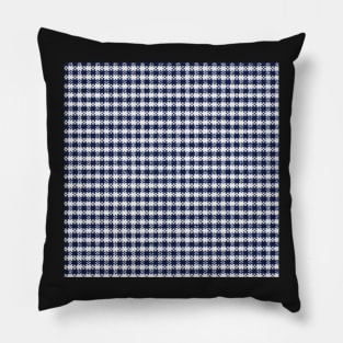 Cute Navy Blue and White Checkered Pillow