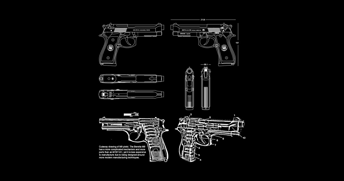 beretta m9 - Beretta - Sticker | TeePublic