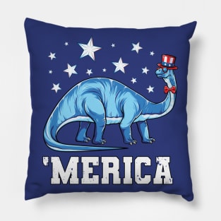 4th of July Dinosaur Merica Pillow