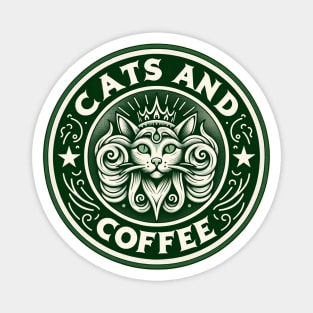 Cats and coffee Magnet