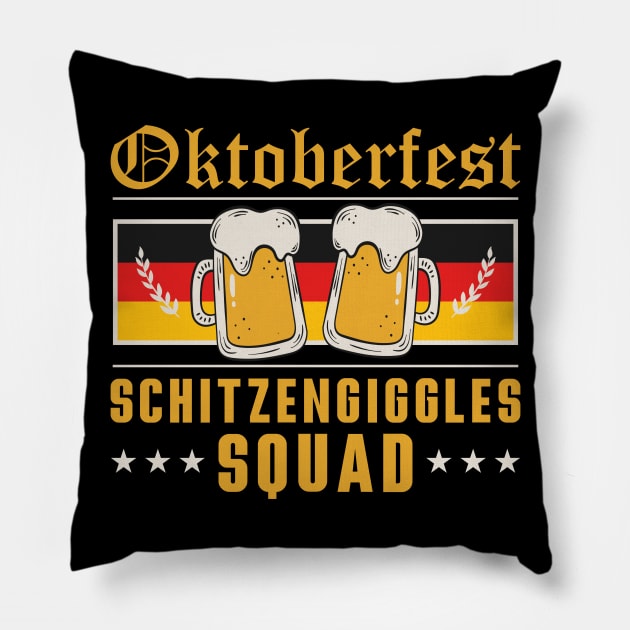 Oktoberfest Party Novelty Bavarian Drinking Squad Bier Pillow by Rengaw Designs