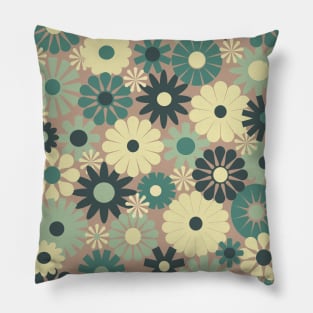 Pastel Floral Pattern Vintage Flowers Scandinavian Type Pillow