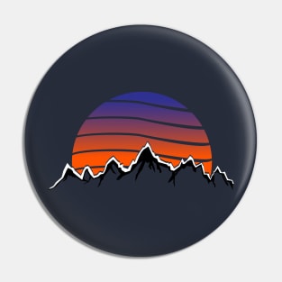 Mountain Sunset Vista Design Pin