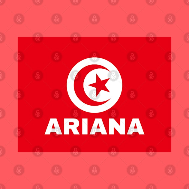 Ariana City in Tunisian Flag by aybe7elf