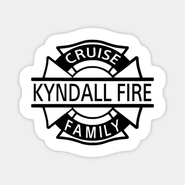 FIRE FAMILY OG LOGO BLACK Magnet by Fire Family Fun