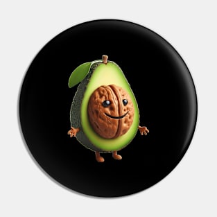 Cute avocado with walnut seed! Pin