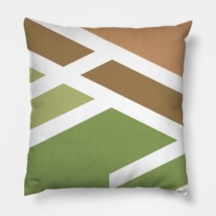 Green brown Minimalist marble modern and cool Pillow