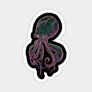 psychedelic octopus Magnet