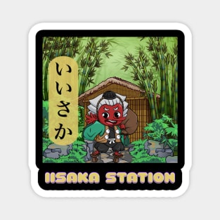 Iisaka, the Tengu Wanderer (Day-time Ver. 1.0) - Chibi Tengu Tshirt by iisakastation.com Magnet