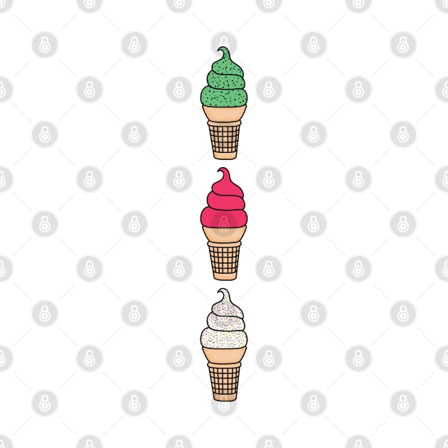 Ice Cream Lover. Mint Chocolate Chip, Strawberry, Vanilla with Sprinkles by PLLDesigns