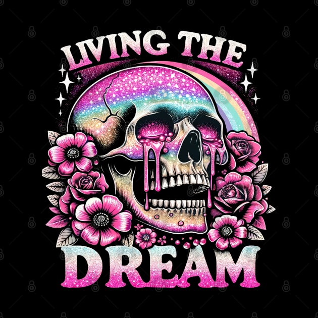 "Living the Dream" Funny Skull by FlawlessSeams