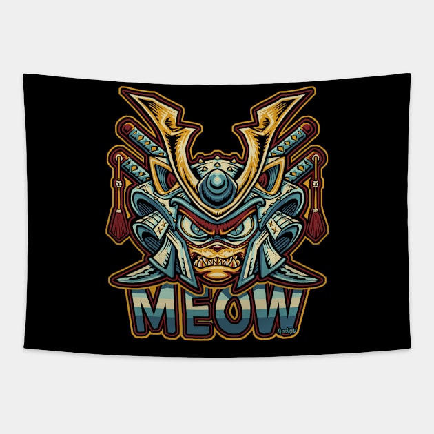 Meow Tapestry by Andriu