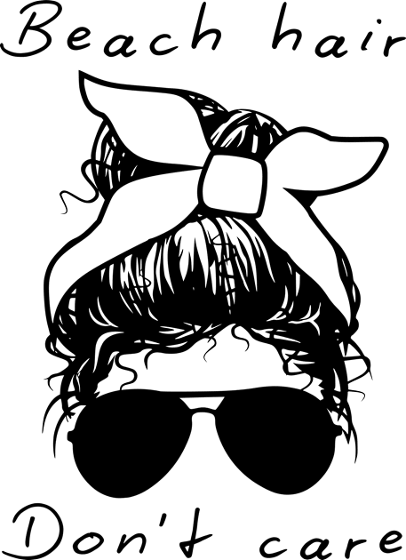 Beach Hair. Don't Care. Kids T-Shirt by SilverFoxx Designs