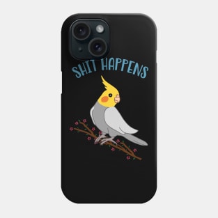 shit happens - cockatiel doodle Phone Case