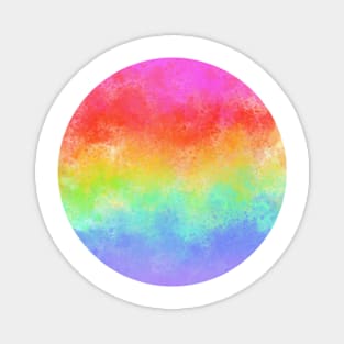 Watercolor rainbow dot Magnet