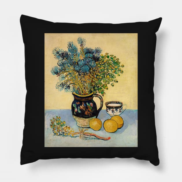 Still Life - Nature morte by van Gogh Pillow by MurellosArt