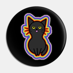 Black Cats Rule Pin