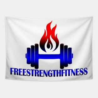 Free Strength Fitness Blue and Red Tapestry